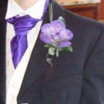 Single exotic Vanda Orchid buttonhole, From £8.00 vanda buttonhole