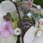 st audries orangery interior ceremony flowers  window 2